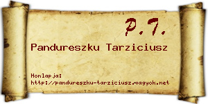 Pandureszku Tarziciusz névjegykártya